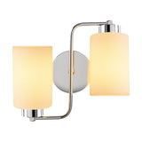 Wandlampen - 2 - lichts Wandlamp Zilver Glas Oasis - Dimehouse