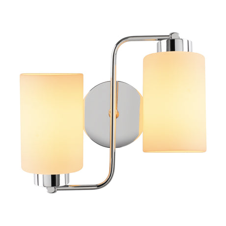 Wandlampen - 2 - lichts Wandlamp Zilver Glas Oasis - Dimehouse