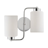 Wandlampen - 2 - lichts Wandlamp Zilver Glas Oasis - Dimehouse