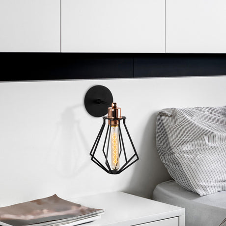 Wandlampen - Wandlamp Zwart Metaal Palisade - Dimehouse
