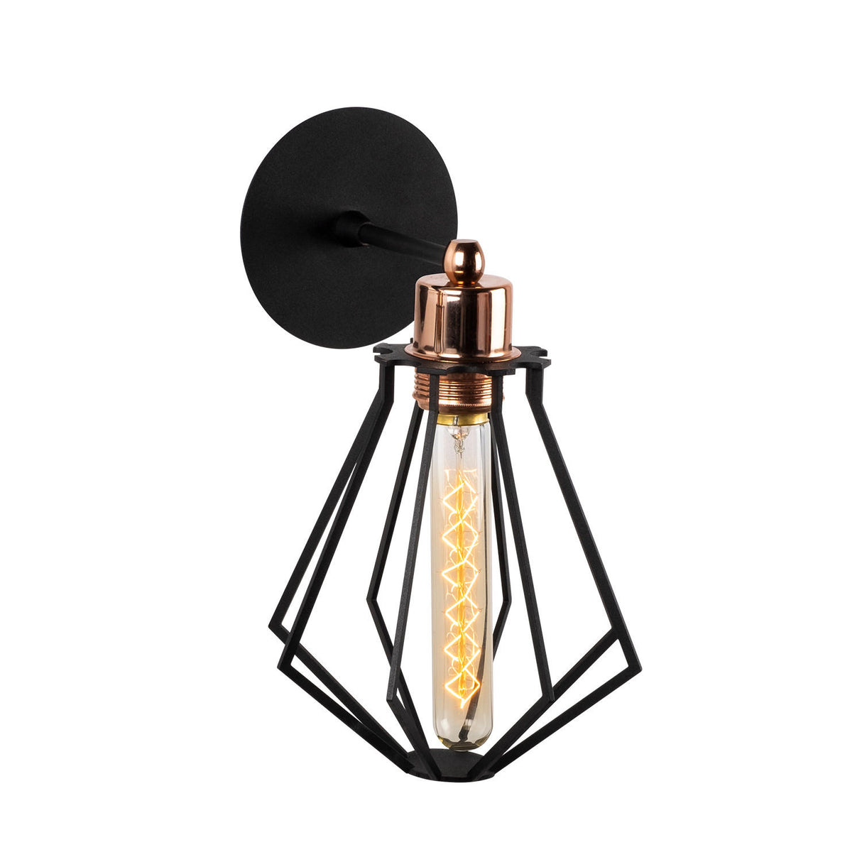 Wandlampen - Wandlamp Zwart Metaal Palisade - Dimehouse