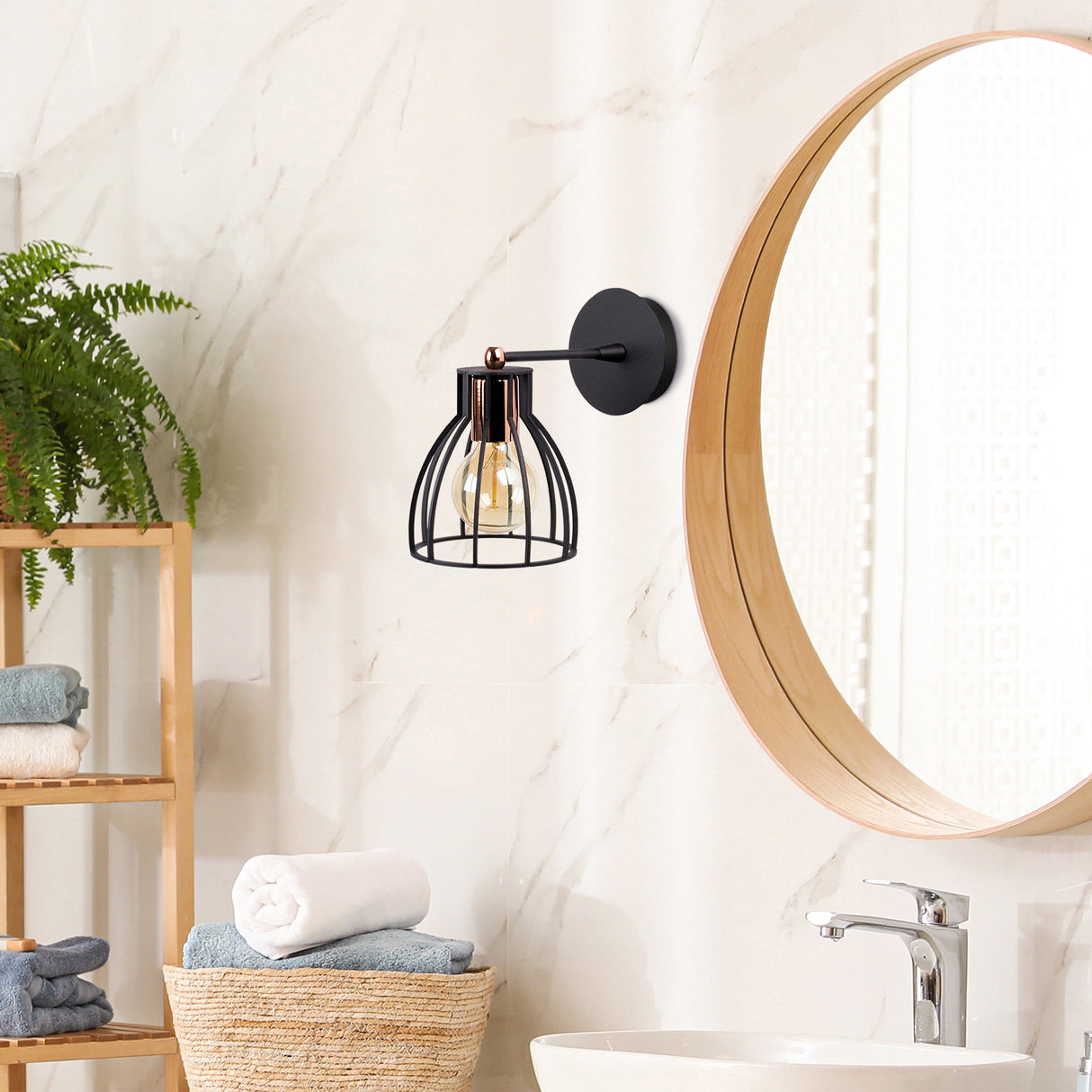 Wandlampen - Wandlamp Zwart Metaal Delano - Dimehouse