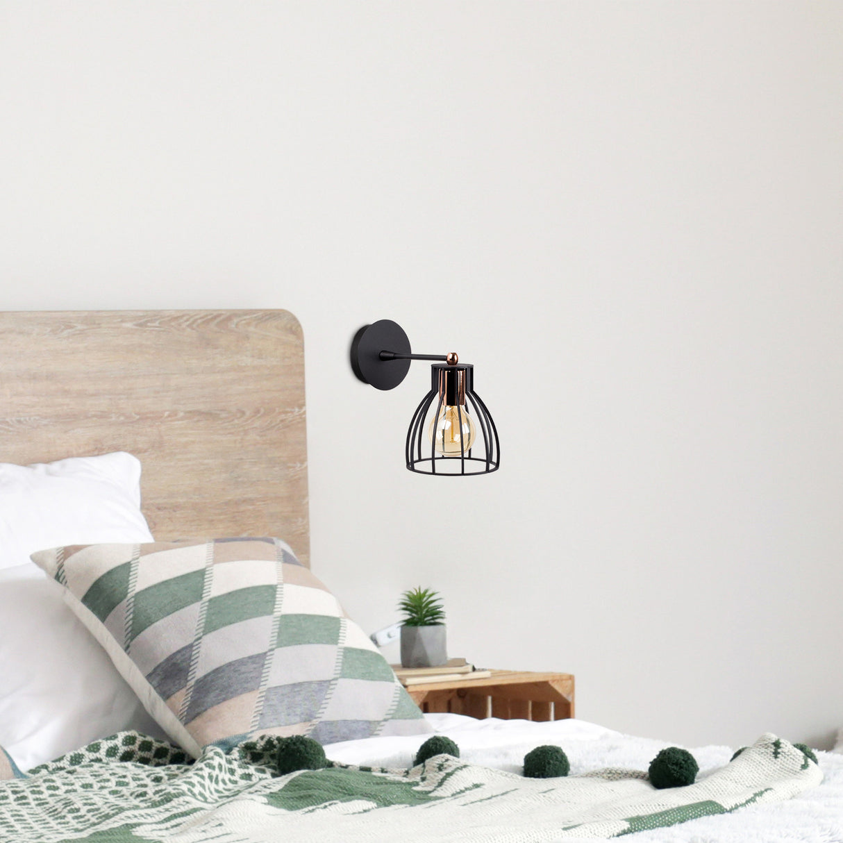 Wandlampen - Wandlamp Zwart Metaal Delano - Dimehouse