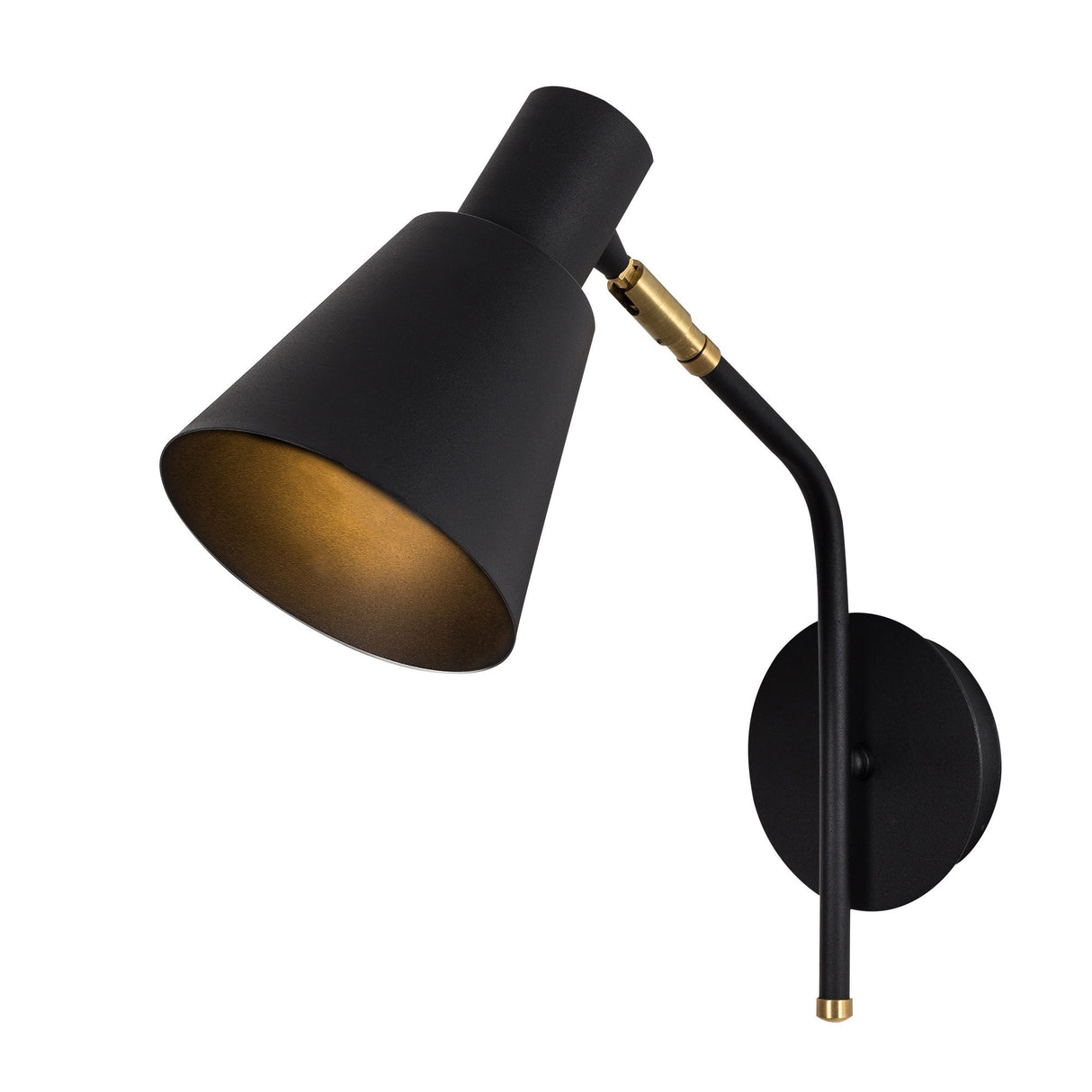 Wandlampen - Wandlamp Zwart Goud Metaal Crimson - Dimehouse