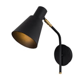 Wandlampen - Wandlamp Zwart Goud Metaal Crimson - Dimehouse