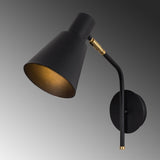 Wandlampen - Wandlamp Zwart Goud Metaal Crimson - Dimehouse
