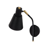Wandlampen - Wandlamp Zwart Goud Metaal Crimson - Dimehouse