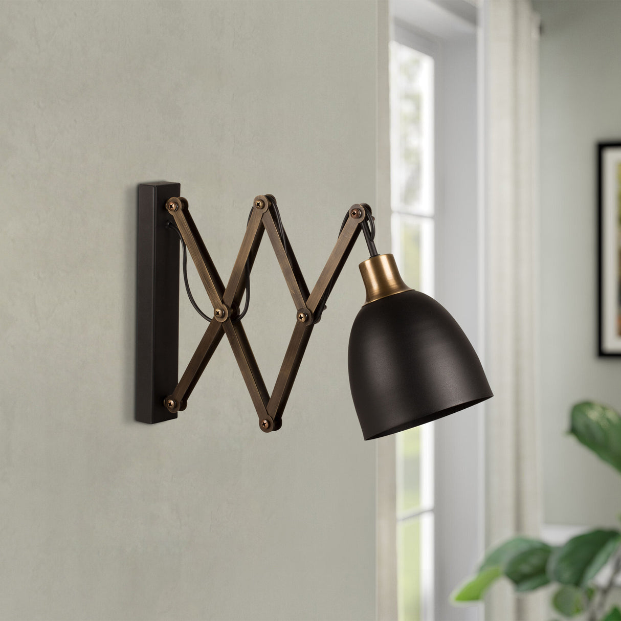 Wandlampen - Wandlamp Zwart Metaal Echelon - Dimehouse