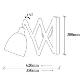 Wandlampen - Wandlamp Zwart Metaal Echelon - Dimehouse