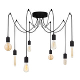 Hanglampen - Hanglamp 8 - lichts Zwart Metaal Maris - Dimehouse