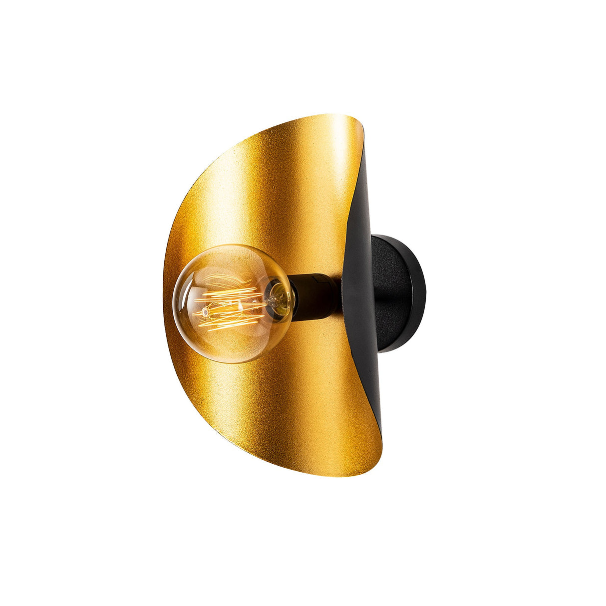 Wandlampen - Wandlamp Zwart Goud Metaal Echelon - Dimehouse