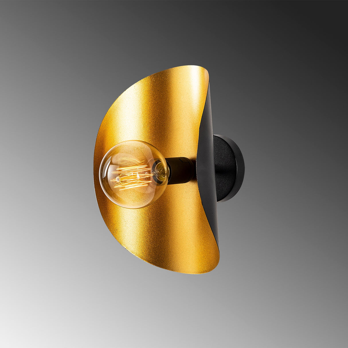Wandlampen - Wandlamp Zwart Goud Metaal Echelon - Dimehouse
