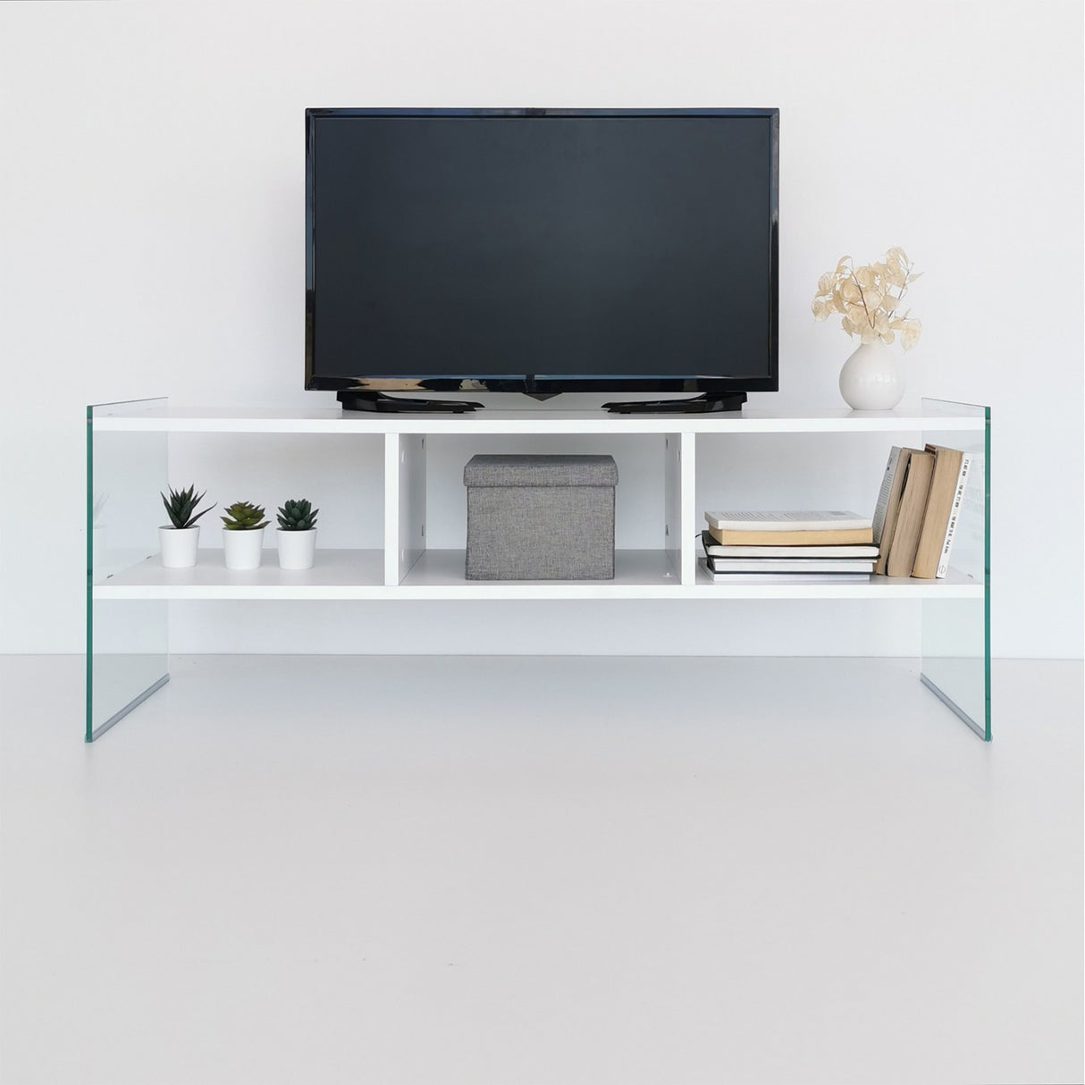 TV Meubels - TV Meubel Coral Wit Melamine 120x45x35 cm - Dimehouse