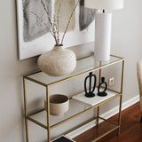Kaptafels - Kaptafel Avignon Goud Glas 100x85x30 cm - Dimehouse