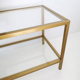 TV Meubels - TV Meubel Basic Gold Goud Glas 130x45x40 cm - Dimehouse