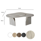 Salontafels - Organische Salontafel Travertin Melamine marmer look Melta - 105x65 cm - Dimehouse