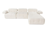 Banken - Modulaire bank 3 - zits met hocker Doblo crème - Dimehouse