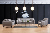 Fauteuils - Modern landelijke fauteuil grijs stof Belissimo - Dimehouse