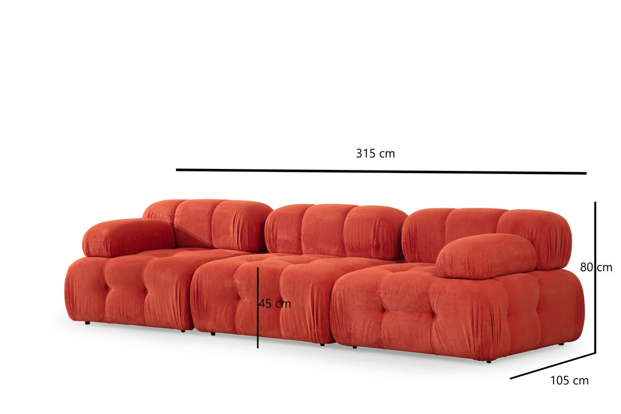 Banken - Modulaire bank 3 - zits Doblo rood - Dimehouse