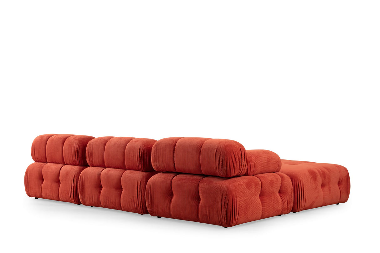 Banken - Modulaire bank 3 - zits met hocker Doblo rood - Dimehouse