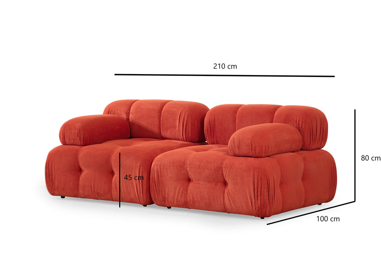 Banken - Modulaire bank 2 - zits Doblo rood - Dimehouse