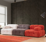 Banken - Modulaire bank 3 elementen Doblo rood wit grijs - Dimehouse