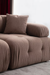 Banken - Modulaire bank 3 - zits met hocker Doblo cappuccino - Dimehouse