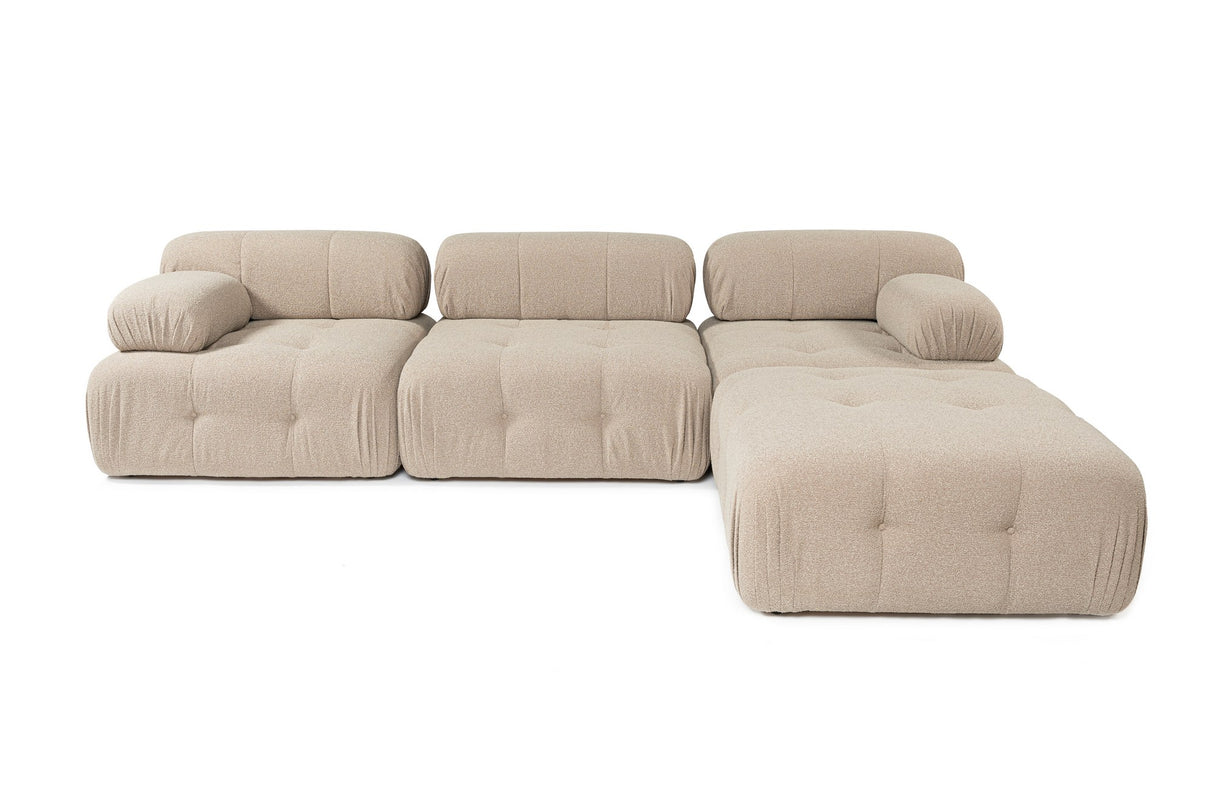 Banken - Modulaire bank 3 - zits met hocker Doblo beige - Dimehouse