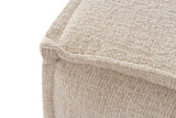 Banken - Hoekbank beige stof met stiknaad - XXL - 8 persoons - Puzzle - Dimehouse