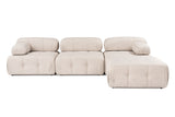 Banken - Modulaire bank 3 - zits met hocker Doblo licht beige - Dimehouse
