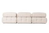 Banken - Modulaire bank 3 - zits met hocker Doblo licht beige - Dimehouse