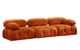 Banken - Modulaire bank 3 - zits Bubble velvet oranje - Dimehouse