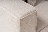 Banken - Modulaire XXL hoekbank beige linnen 430 cm breed Sora - Dimehouse
