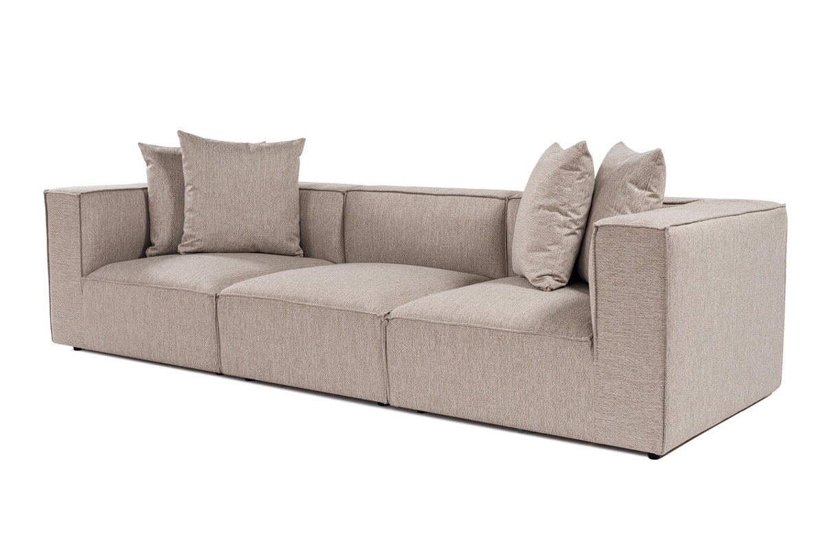 Banken - Modulaire XXL 3 - zits bank Sora 325 cm breed in Beige linnen - Dimehouse