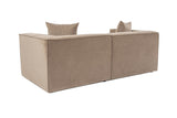 Banken - Modulaire XXL 2 - zits bank Sora 190 cm breed in Cappucino linnen - Dimehouse