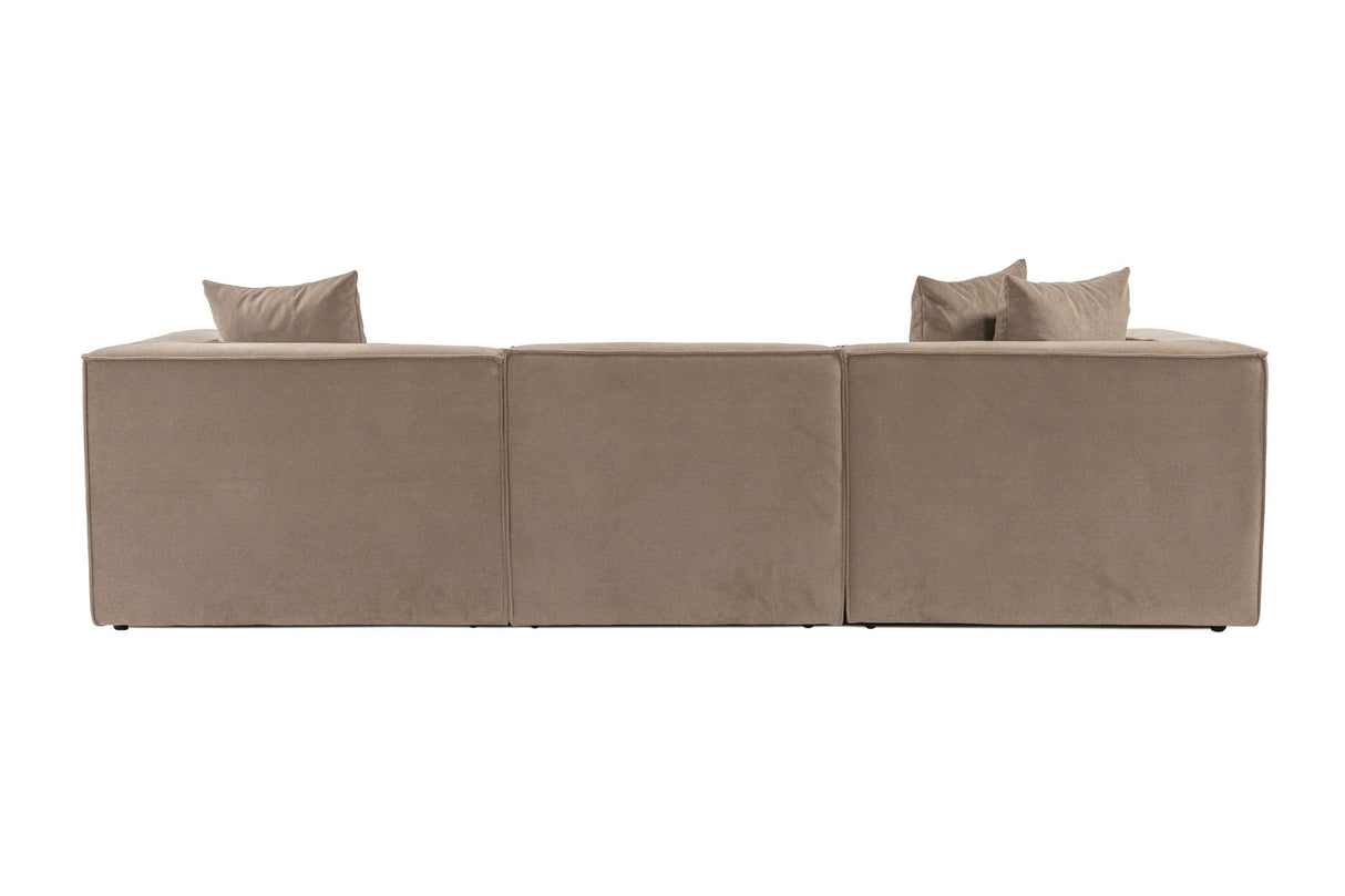 Banken - Modulaire XXL 3 - zits bank Sora 325 cm breed in Cappucino linnen - Dimehouse