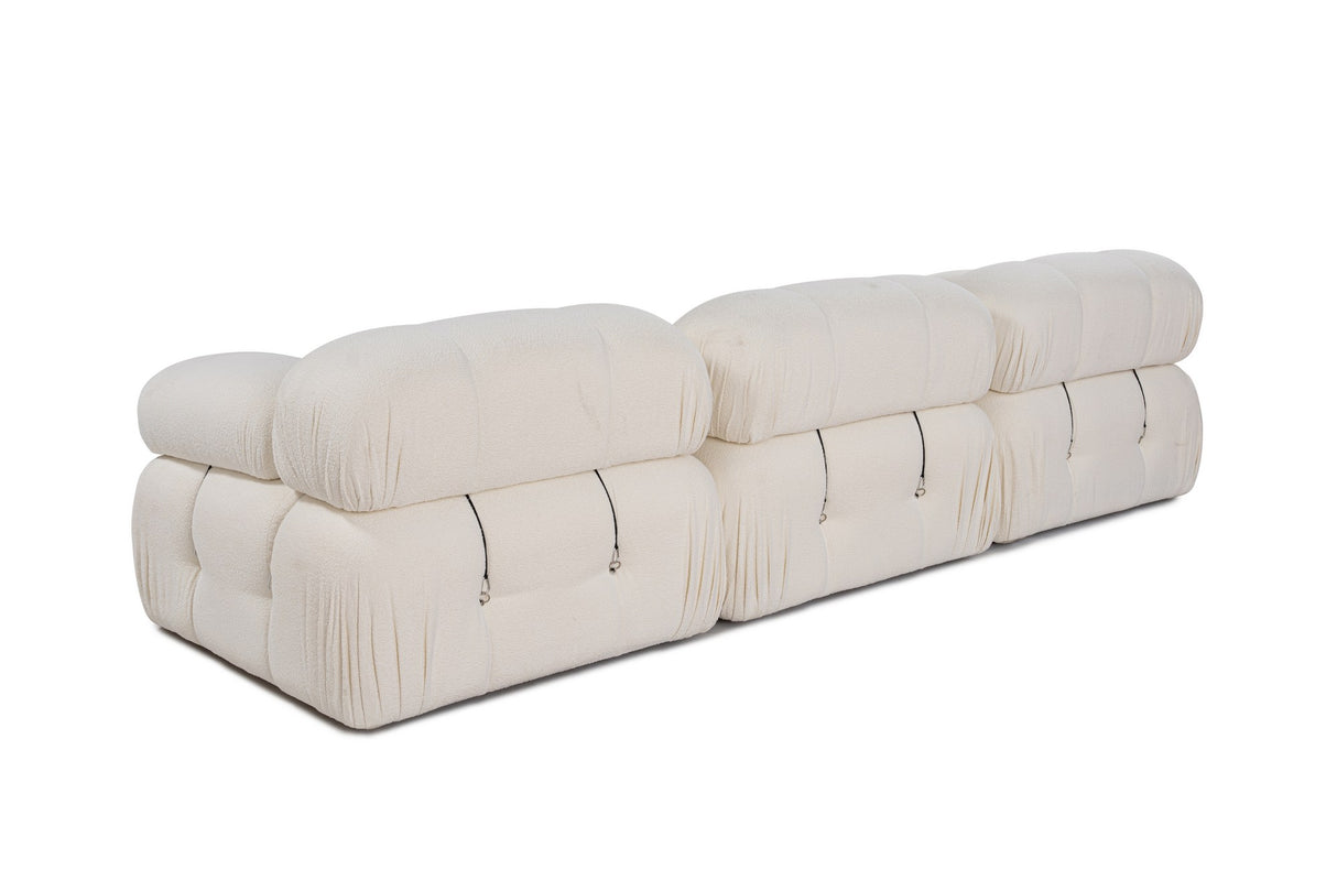 Banken - Modulaire bank 3 - zits Bubble bouclé wit - Dimehouse