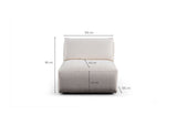 Sofia 3-Sitzer-Sofa weiß 290 cm 100 % Polyester