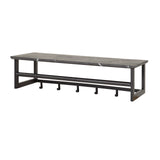 Garderobe Kris 6-Haken Schwarz - Mit Stange