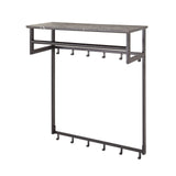 Garderobe Kris 12-Haken Schwarz – Mit Stange & Hutablage