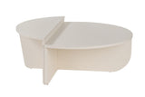 Salontafels - Ronde Salontafel Wood Wit 85 cm Houtlook Melamine Orin - Dimehouse
