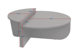 Salontafels - Ronde Salontafel Zwart Getrapt Melamine 85 cm Orin - Dimehouse