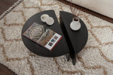 Salontafels - Ronde Salontafel Zwart Getrapt Melamine 85 cm Orin - Dimehouse