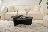 Salontafels - Ronde Salontafel Zwart Getrapt Melamine 85 cm Orin - Dimehouse