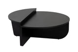 Salontafels - Ronde Salontafel Zwart Getrapt Melamine 85 cm Orin - Dimehouse