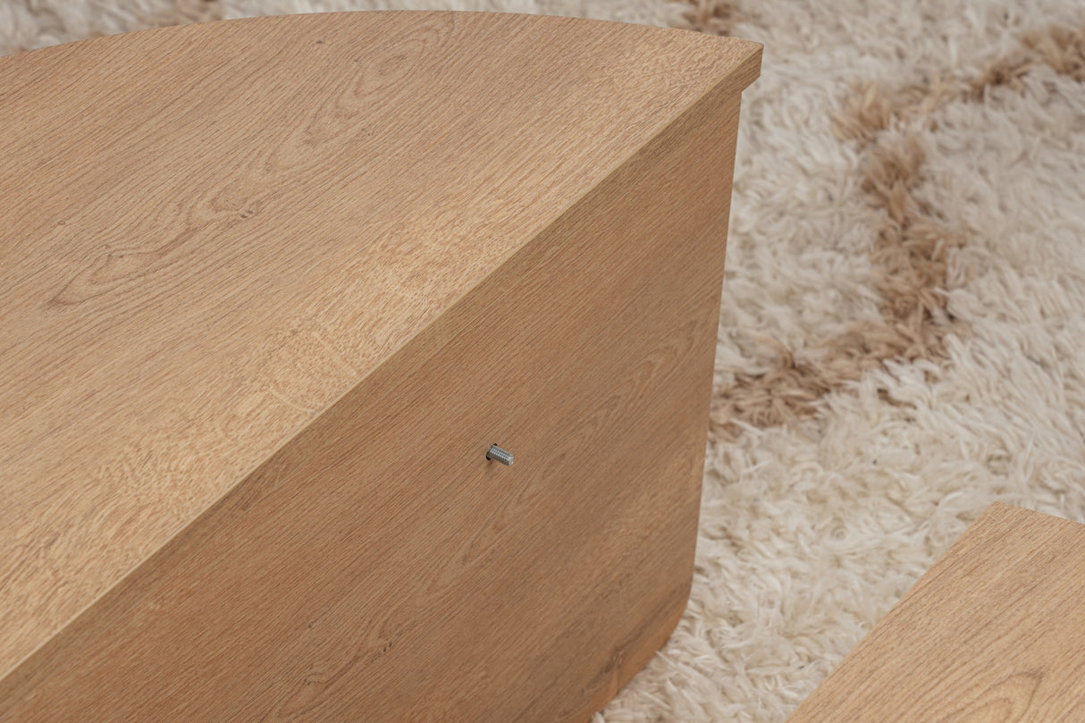 Salontafels - Ronde Salontafel Naturel 85 cm Melamine Orin - Dimehouse