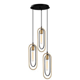 Hanglampen - Hanglamp 3 - lichts Zwart Goud Metaal Dune - Dimehouse