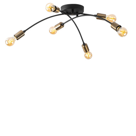 Plafondlampen - Plafondlamp Zwart Metaal Zest - Dimehouse