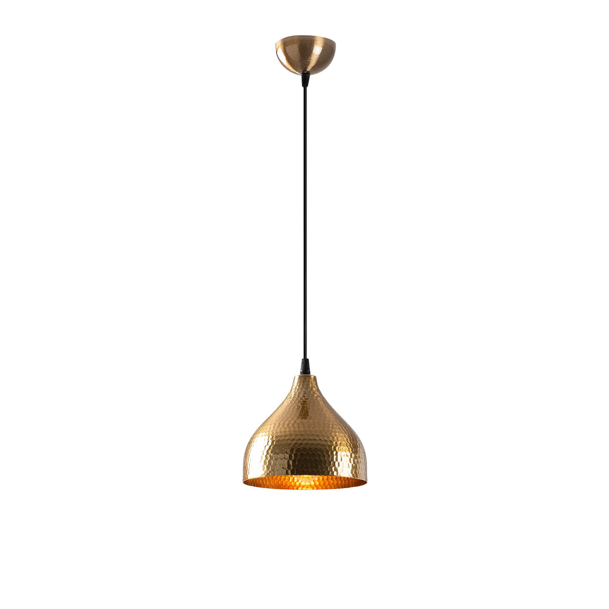 Hanglampen - Hanglamp Rond Bronskleurig Metaal Eclipse - Dimehouse