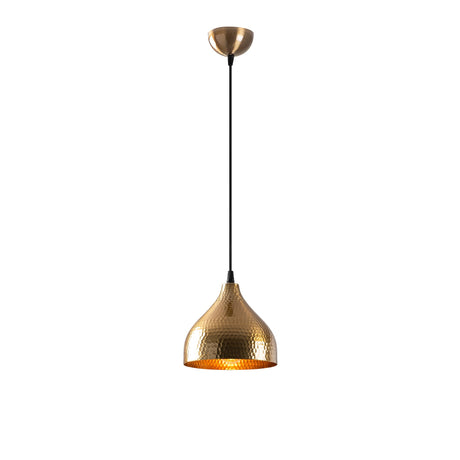 Hanglampen - Hanglamp Rond Bronskleurig Metaal Eclipse - Dimehouse